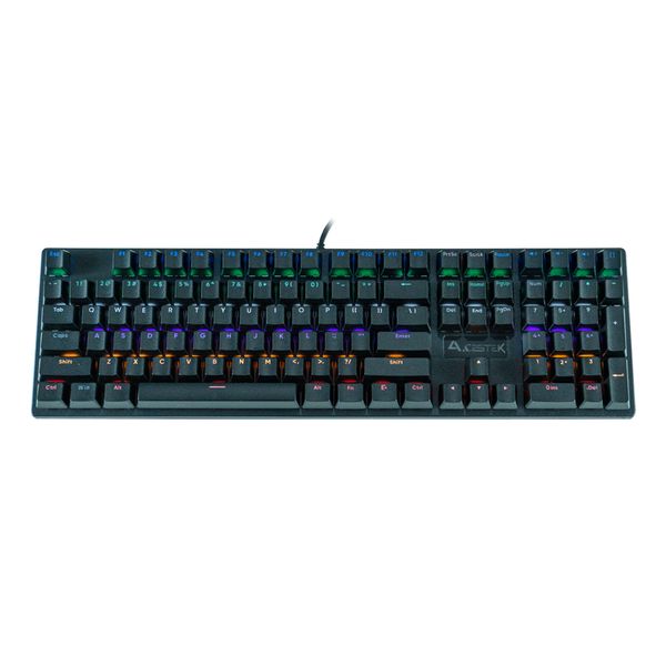 Bàn phím cơ Asestek AK108 có LED RGB - Red Switch - Màu Đen