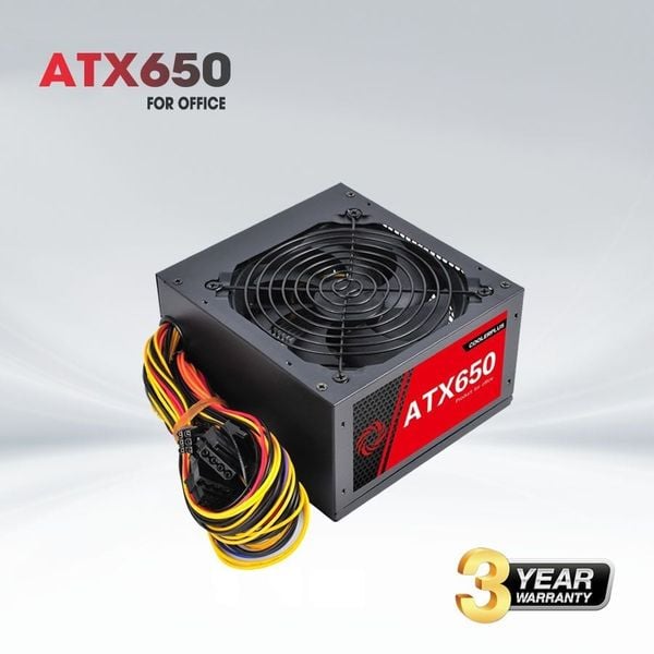 Bộ nguồn văn phòng Coolerplus ATX650S Công suất thực 230W
