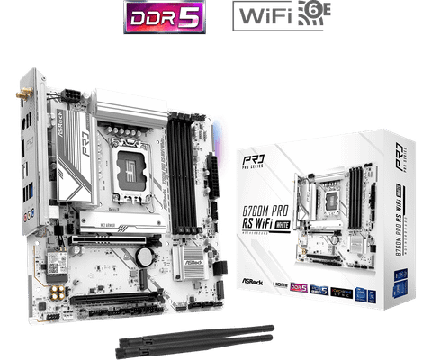 Bo mạch chủ Asrock Special Edition B760M Pro RS Wifi 6E White