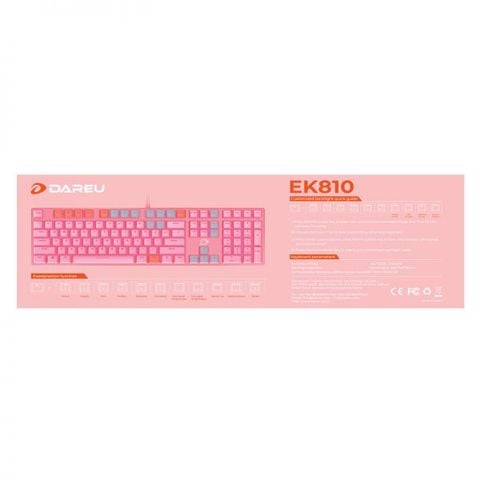Bàn phím cơ DAREU EK810 Hồng - Bule Swicth
