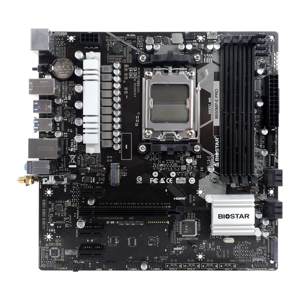 Bo mạch chủ Biostar B650MP-E-PRO (DDR5, M-ATX, AM5, tối đa 192G RAM) - Full VAT