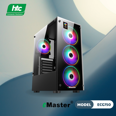 CASE GAMING EMASTER ECG750 - No Fan (M-ATX, ITX, ATX)