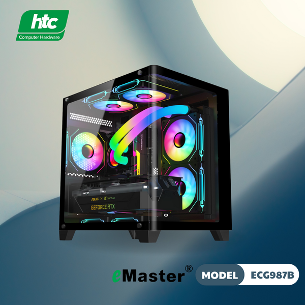 Thùng máy tính vỏ case  GAMING EMASTER ECG987B (Chưa bao gồm fan)