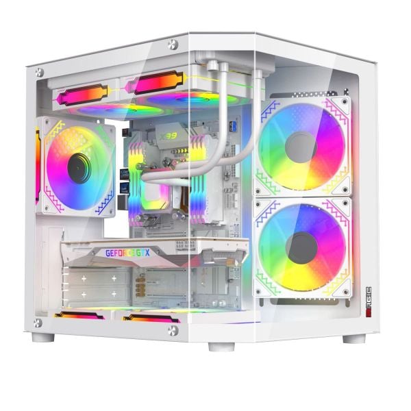 Thùng máy PC Magic CUBI-M ELITE WHITE (M-ATX) - Màu Trắng