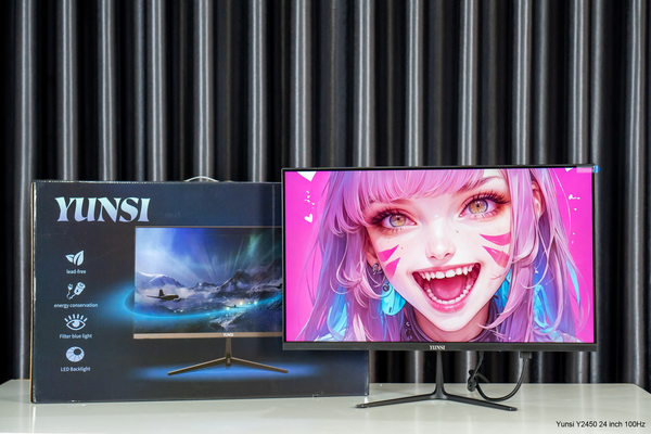 Yunsi Y2450 Phẳng (24 inch, FHD, 180Hz, 1ms) - Màu Trắng/Đen