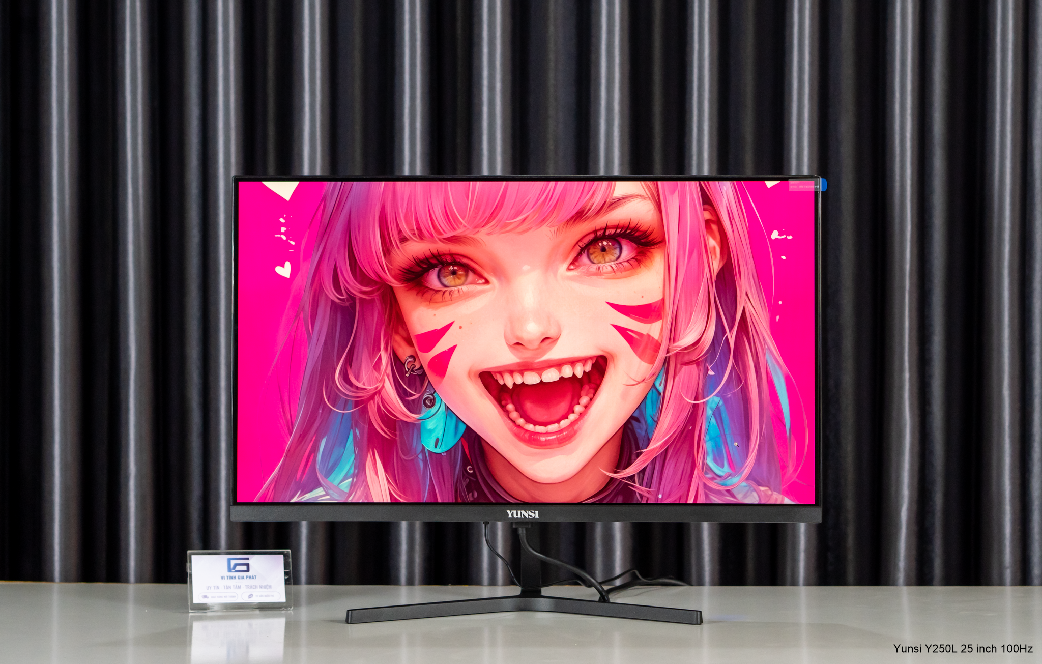 Yunsi Y250L Phẳng (24.5 inch, FHD, 100Hz, 1ms. DP, HDMI) - Màu Đen