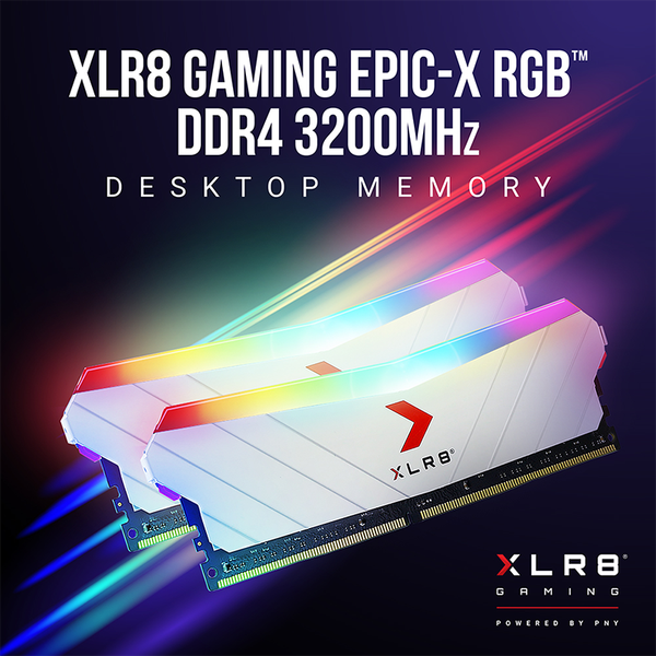 RAM DDR4 16GB 3200  PNY XLR8 GAMING EPIC-X RGB Trắng