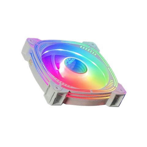Fan case PC F1 LED RGB Trắng (12cm) Nguồn trực tiếp - Molex 4 Pin