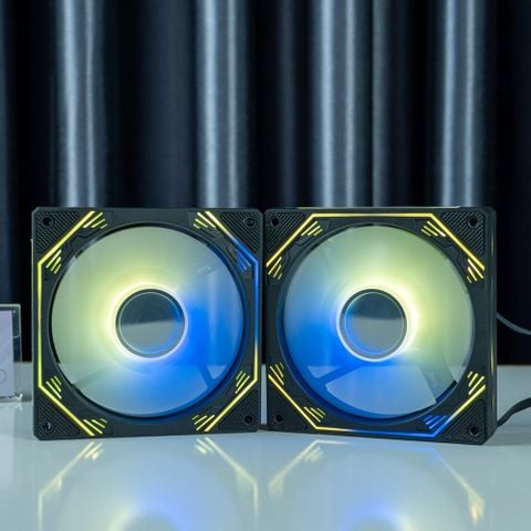 Fan case PC Redmoon F3 LED RGB Đen (12cm) Sync RGB Hub 6 pin