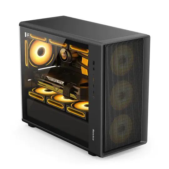 VỎ CASE HUNTKEY G63 HALBERD - Đen | M-ATX, Chưa Kèm FAN