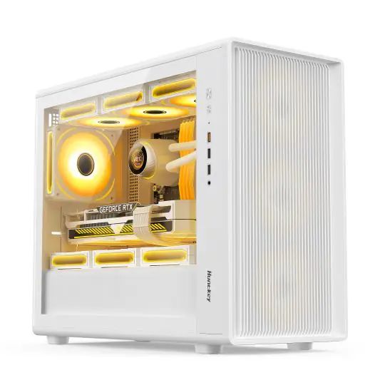 VỎ CASE HUNTKEY G63 HALBERD - Trắng | M-ATX, Chưa Kèm FAN