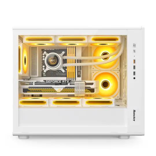 VỎ CASE HUNTKEY G63 HALBERD - Trắng | M-ATX, Chưa Kèm FAN