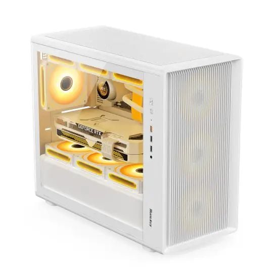 VỎ CASE HUNTKEY G63 HALBERD - Trắng | M-ATX, Chưa Kèm FAN