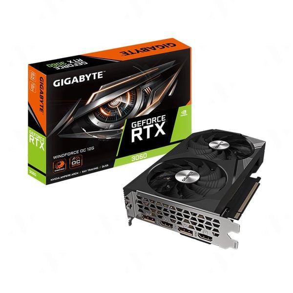 VGA - Card màn hình GeForce RTX 3060 WINDFORCE OC 12G Gigabyte - 2 FAN