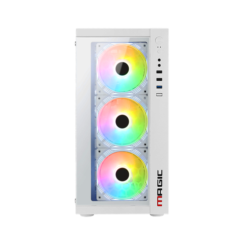 CASE MAGIC GM-01 GLASS - Trắng | MATX, CÓ SẮN 4 FAN