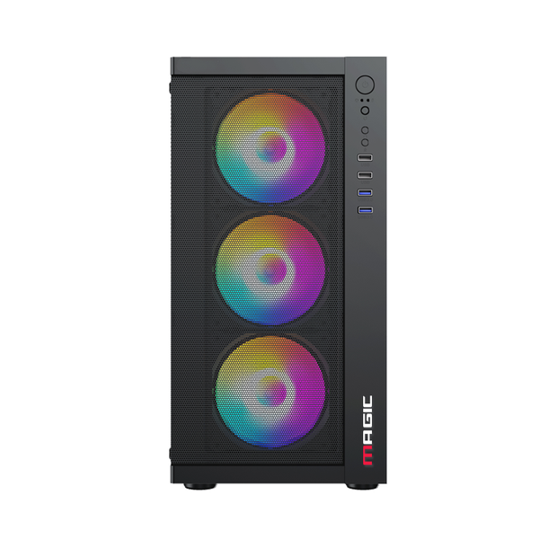 CASE MAGIC GM-01 MESH - Đen | MATX, CÓ SẮN 4 FAN