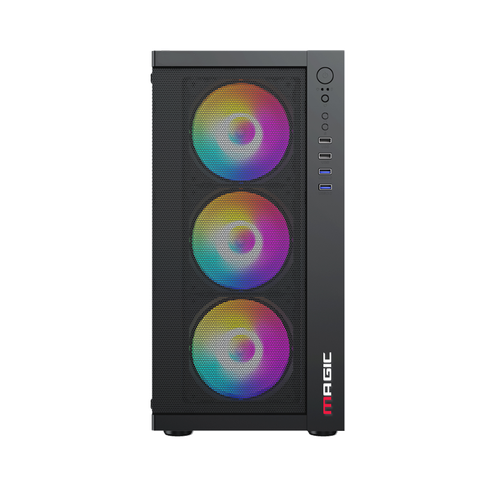 CASE MAGIC GM-01 MESH - Đen | MATX, CÓ SẮN 4 FAN