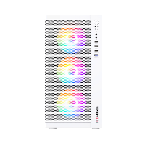 CASE MAGIC GM-01 MESH - Trắng | MATX, CÓ SẮN 4 FAN