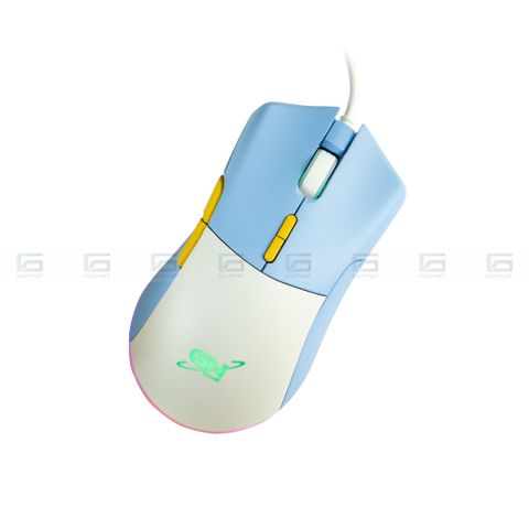 Chuột Gaming G-net GM105 Led RGB 1.5m - Màu Trắng Xanh