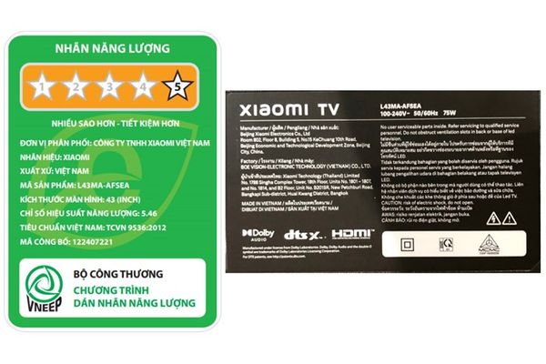 Google TV Xiaomi A 43 inch L43MA-AFSEA 2025 - Chính hãng