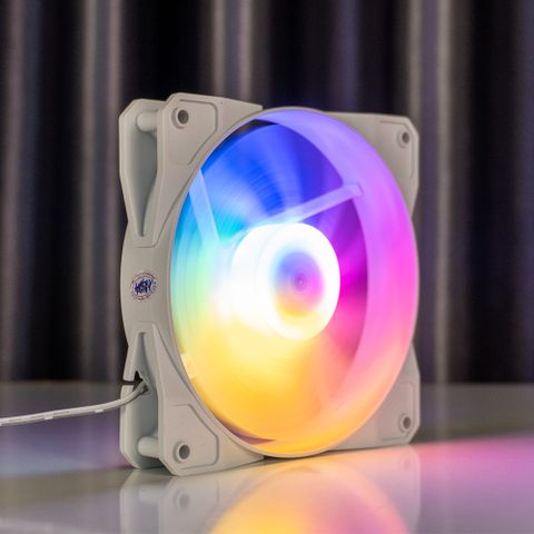 Fan case PC GP01 Led tĩnh (12cm) Nguồn trực tiếp - Molex 4 pin Trắng