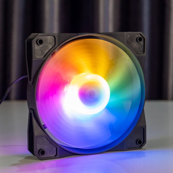 Fan case PC GP01 Led tĩnh (12cm) Nguồn trực tiếp - Molex 4 pin Đen