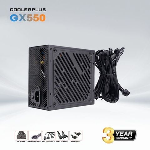 Bộ nguồn máy tính Coolerplus GX550 550W
