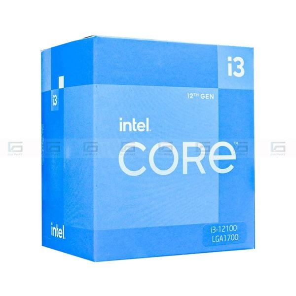 CPU Intel Core i3 12100 (4 nhân 8 luồng, 3.3GHz - 4.3GHz, 12MB, LGA1700) Box