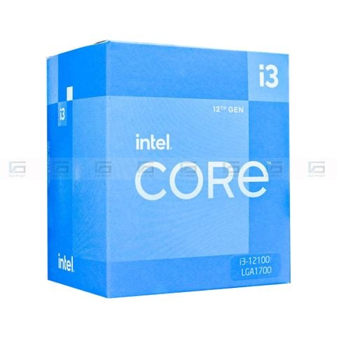 CPU Intel Core i3 12100 (4 nhân 8 luồng, 3.3GHz - 4.3GHz, 12MB, LGA1700) Box