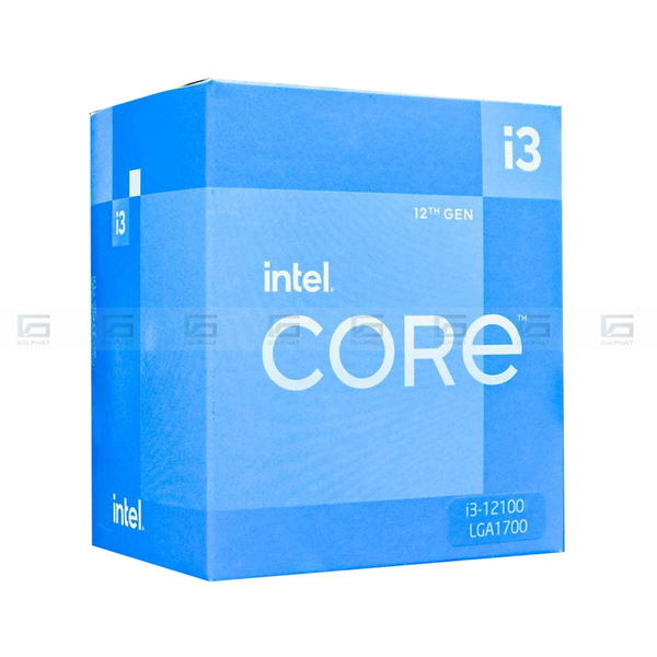 CPU Intel Core i3-12100 (3.3GHz turbo up to 4.3GHz, 4 nhân 8 luồng, 12MB, 58W)