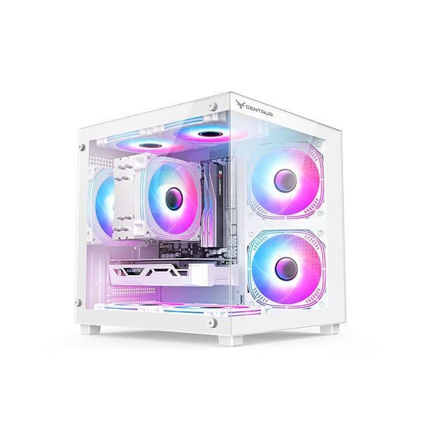 VỎ CASE CENTAUR HYPER GAMING - Trắng | M-ATX, Chưa Kèm FAN