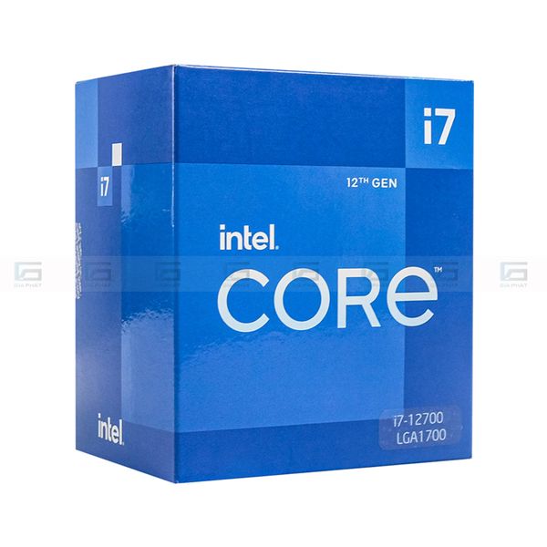 CPU Intel Core i7 12700 (12 nhân 20 luồng, 3.6GHz - 4.9GHz, 25MB, LGA1700) Box