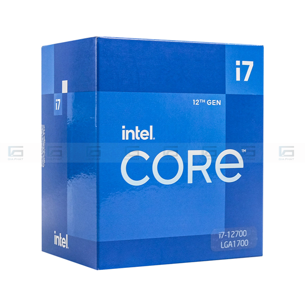 CPU Intel Core i7-12700 (3.6GHz up to 4.9Ghz, 12 nhân 20 luồng, 25MB Cache, 65W)