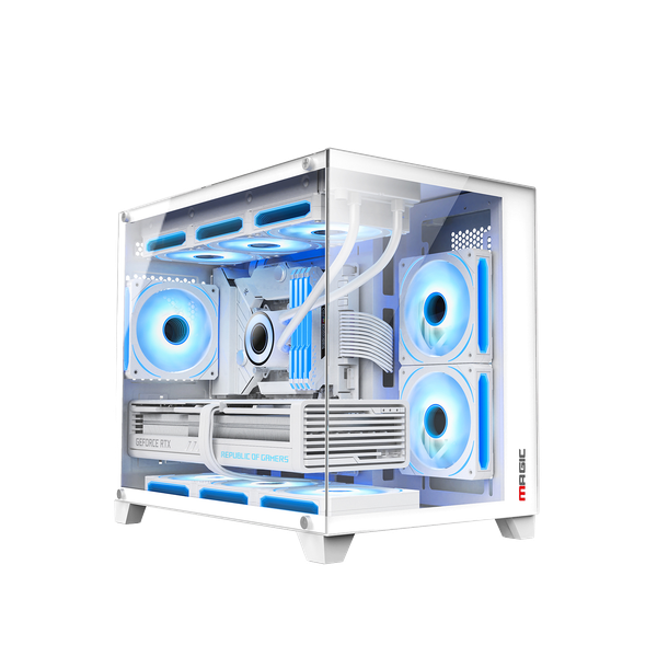 CASE MAGIC AQUA-M ULTRA PRO - Trắng | M-ATX, Chưa Kèm FAN