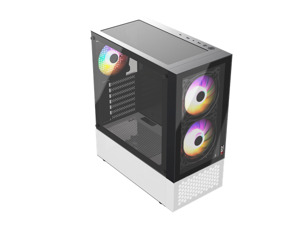 CASE MAGIC GM-04 AIR BLACK AND WHITE GLASS | ATX, Sẵn 3 FAN