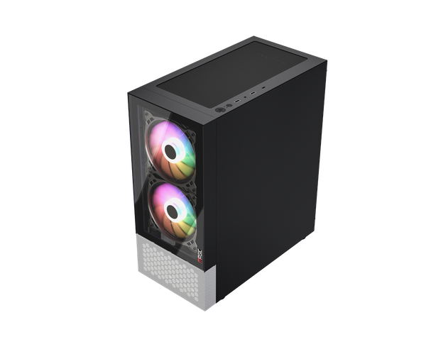 CASE MAGIC GM-04 AIR BLACK AND WHITE GLASS | ATX, Sẵn 3 FAN