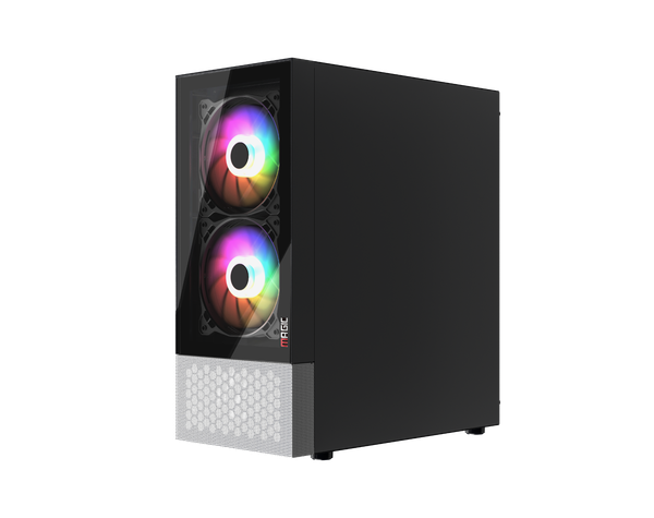 CASE MAGIC GM-04 AIR BLACK AND WHITE GLASS | ATX, Sẵn 3 FAN