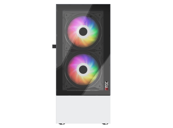 CASE MAGIC GM-04 BLACK AND WHITE GLASS | ATX, Sẵn 3 FAN