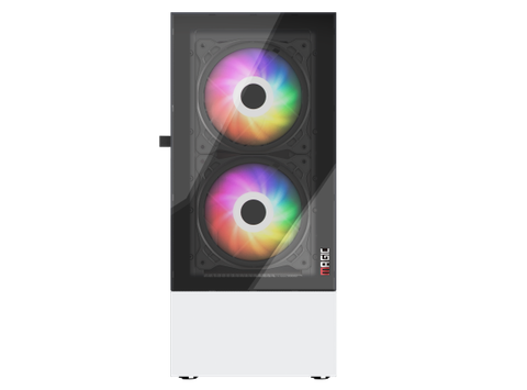 CASE MAGIC GM-04 BLACK AND WHITE GLASS | ATX, Sẵn 3 FAN
