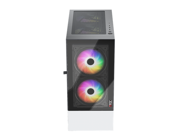 CASE MAGIC GM-04 BLACK AND WHITE GLASS | ATX, Sẵn 3 FAN