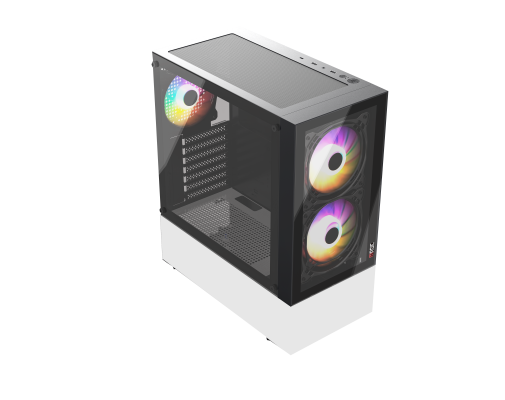 CASE MAGIC GM-04 BLACK AND WHITE GLASS | ATX, Sẵn 3 FAN