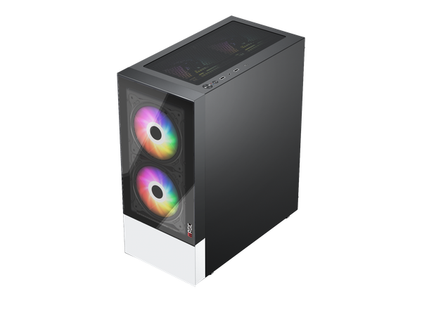 CASE MAGIC GM-04 BLACK AND WHITE GLASS | ATX, Sẵn 3 FAN