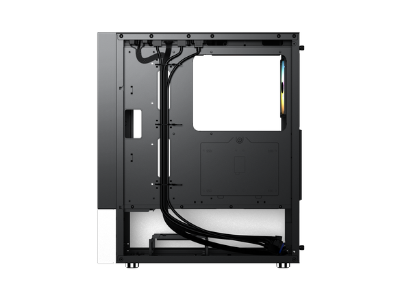 CASE MAGIC GM-04 BLACK AND WHITE GLASS | ATX, Sẵn 3 FAN