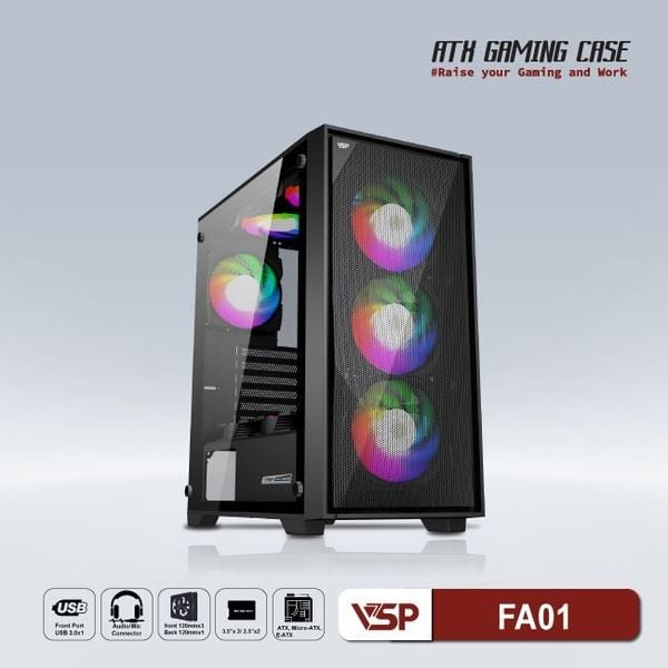 Thùng máy vỏ case máy tính VSP GAMING FA01