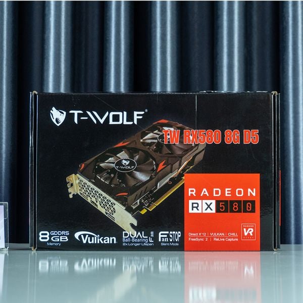Card màn hình - VGA AMD Radeon T-Wolf RX580 8GB GDDR5 256Bit - Đen
