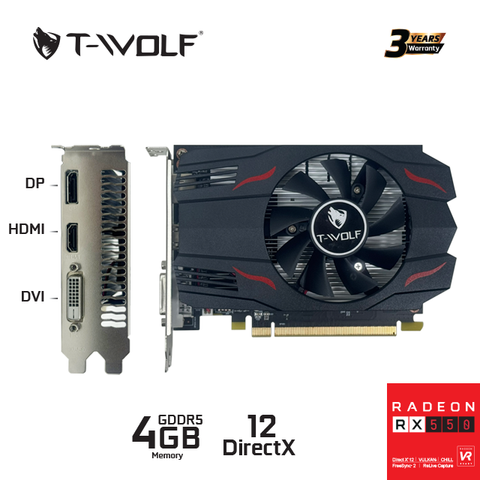 Card màn hình T-WOLF RX 550 4GB GDDR5 - Chính hãng