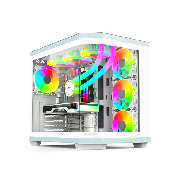 Thùng máy Case Acer V950 ATX - Trắng (Sẵn 4 Fan)