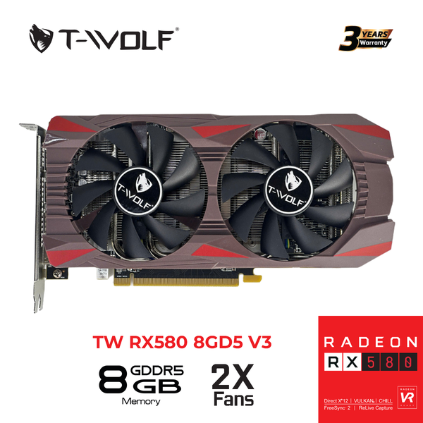 Card màn hình T-WOLF RX 580 8GB GDDR5 V3 - Chính Hãng