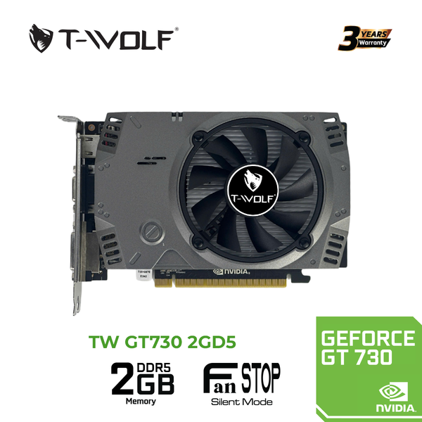 Card màn hình T-WOLF GT 730 2GB GDDR5 (HDMI, VGA, DVI)