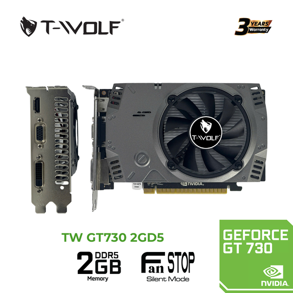 Card màn hình T-WOLF GT 730 2GB GDDR5 (HDMI, VGA, DVI)